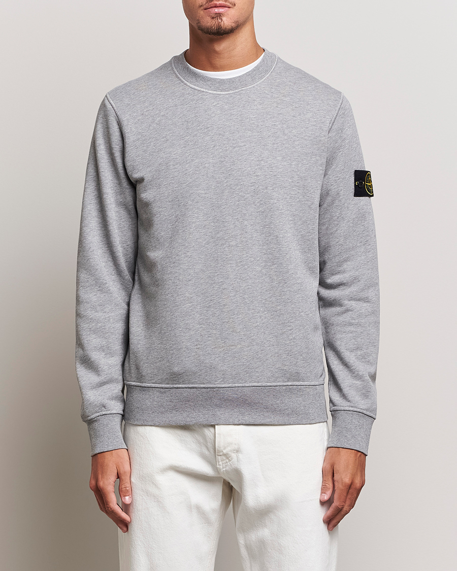 Herr | Tröjor | Stone Island | Garment Dyed Fleece Sweatshirt Melange Grey