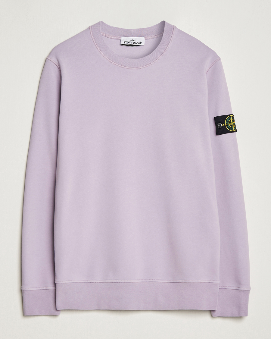 Herr | Tröjor | Stone Island | Garment Dyed Fleece Sweatshirt Lavender