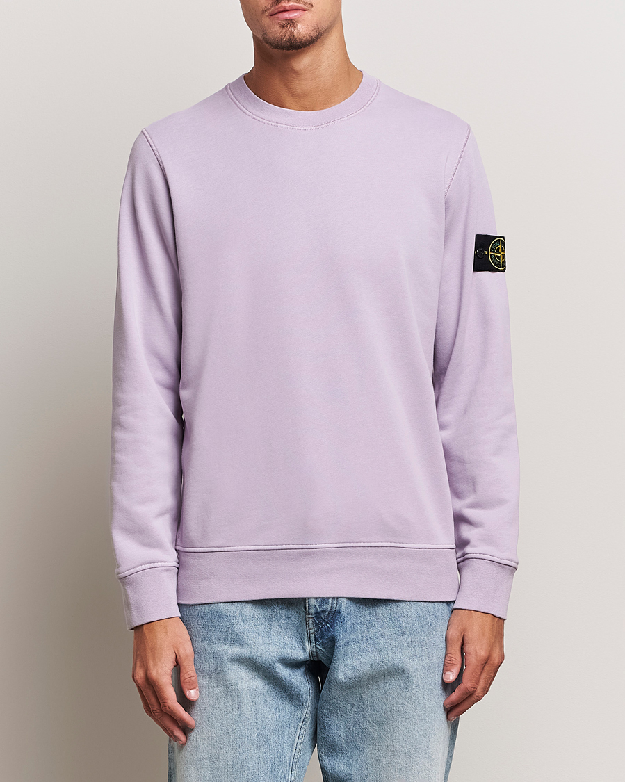 Herr | Tröjor | Stone Island | Garment Dyed Fleece Sweatshirt Lavender