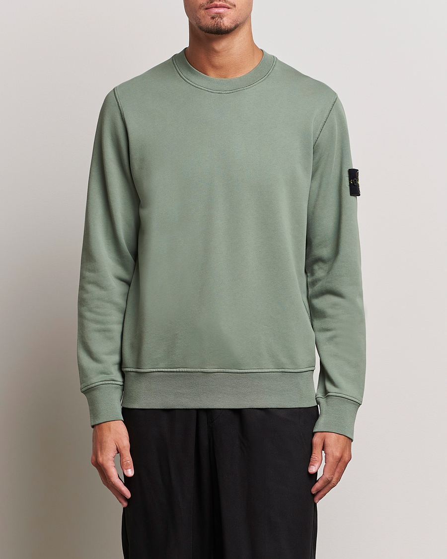 Herr | Tröjor | Stone Island | Garment Dyed Fleece Sweatshirt Sage