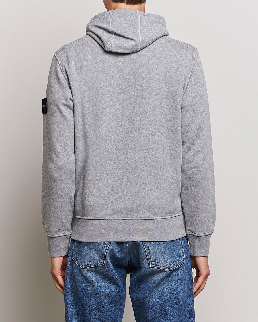 Herr | Tröjor | Stone Island | Garment Dyed Fleece Hood Melange Grey