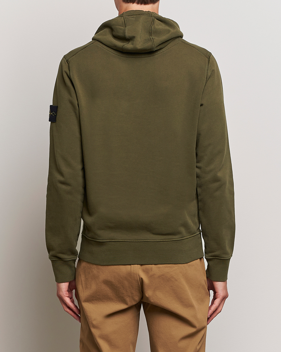 Herr | Tröjor | Stone Island | Garment Dyed Fleece Hood Olive
