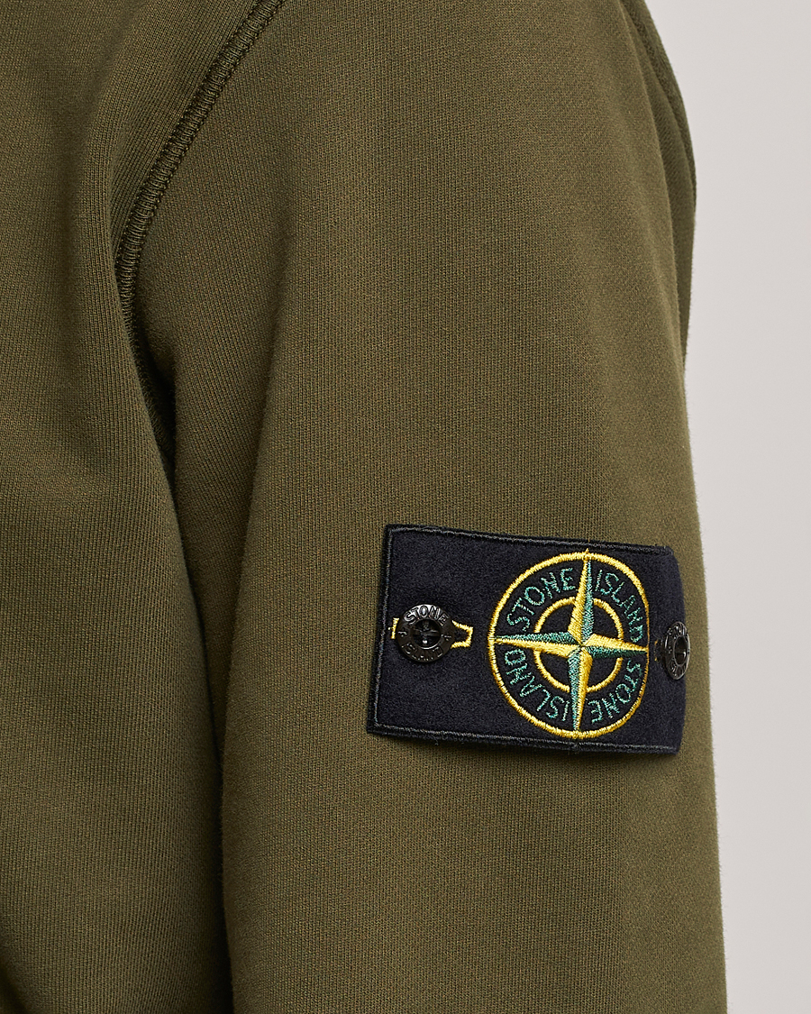 Herr | Tröjor | Stone Island | Garment Dyed Fleece Hood Olive