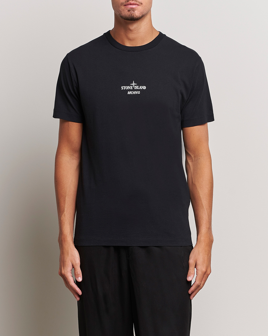 Herr | Svarta t-shirts | Stone Island | Garment Dyed Archivio T-Shirt Black