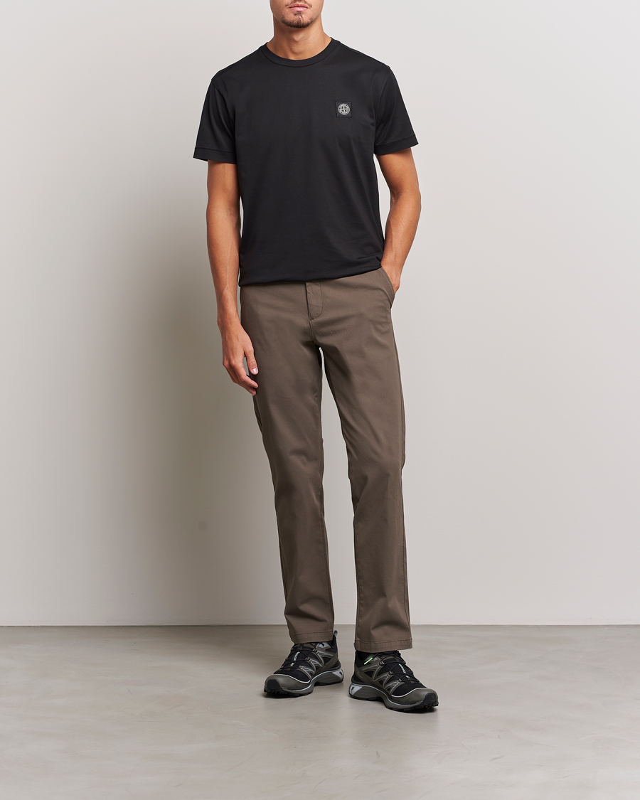 Herr | T-Shirts | Stone Island | Garment Dyed Jersey T-Shirt Black