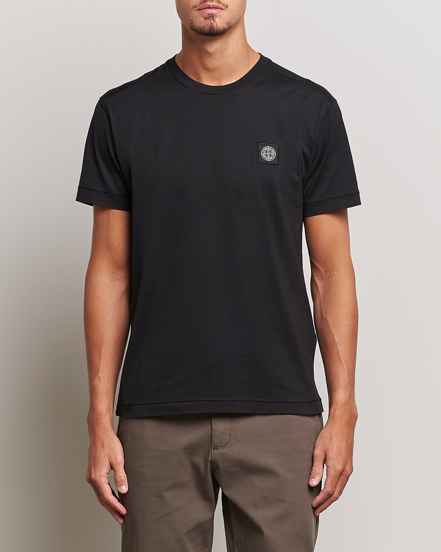 Herr | Svarta t-shirts | Stone Island | Garment Dyed Jersey T-Shirt Black