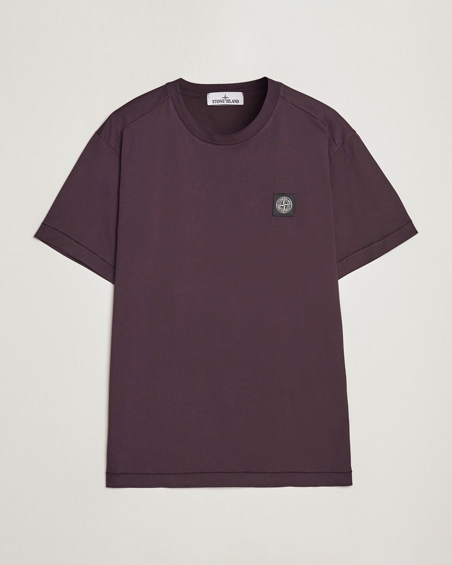 Herr | T-Shirts | Stone Island | Garment Dyed Jersey T-Shirt Dark Burgundy