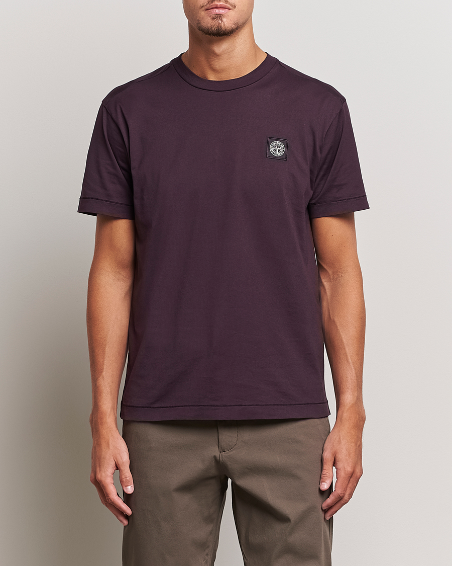 Herr | T-Shirts | Stone Island | Garment Dyed Jersey T-Shirt Dark Burgundy