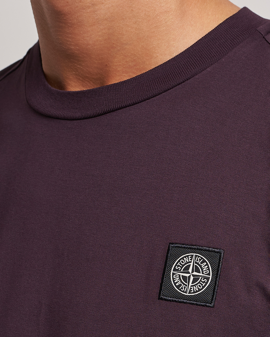 Herr | T-Shirts | Stone Island | Garment Dyed Jersey T-Shirt Dark Burgundy