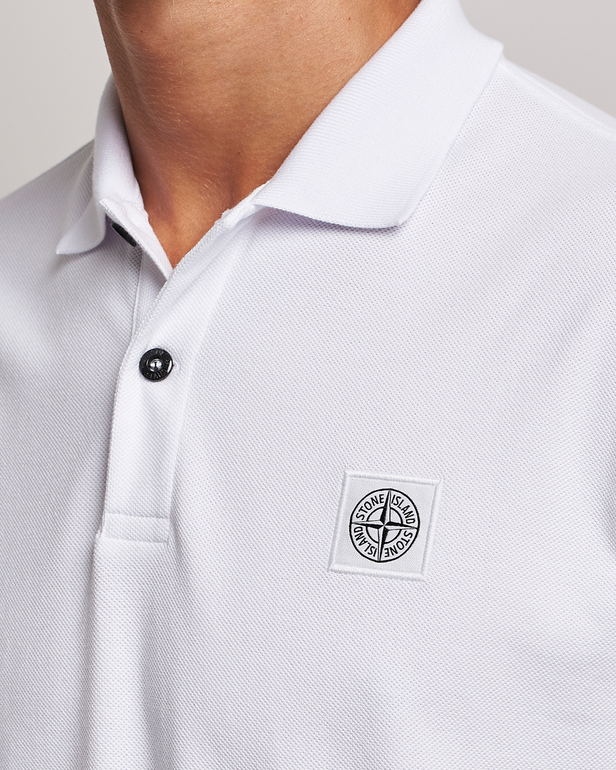 Herr | Pikéer | Stone Island | Cotton Pique Polo White