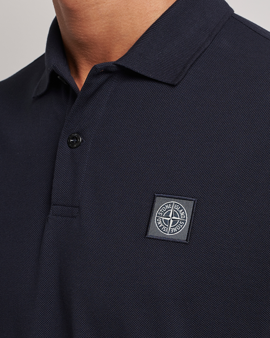Herr | Pikéer | Stone Island | Cotton Pique Polo Navy Blue