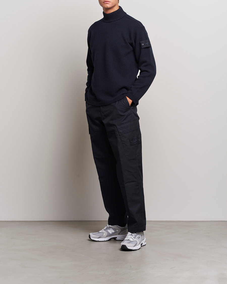 Herr | Tröjor | Stone Island | Ghost Piece Geelong Wool Turtleneck Navy Blue