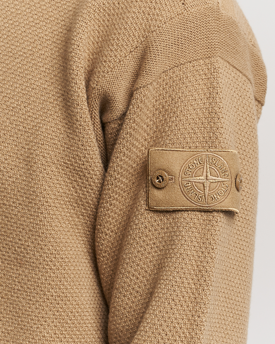 Herr | Tröjor | Stone Island | Ghost Piece Geelong Wool Turtleneck Dark Beige