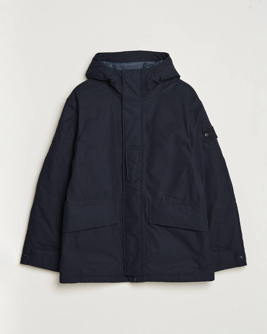 Herr | Jackor | Stone Island | Ghost Piece O-Ventile Hooded Parka Navy Blue