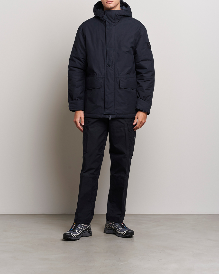 Herr | Jackor | Stone Island | Ghost Piece O-Ventile Hooded Parka Navy Blue