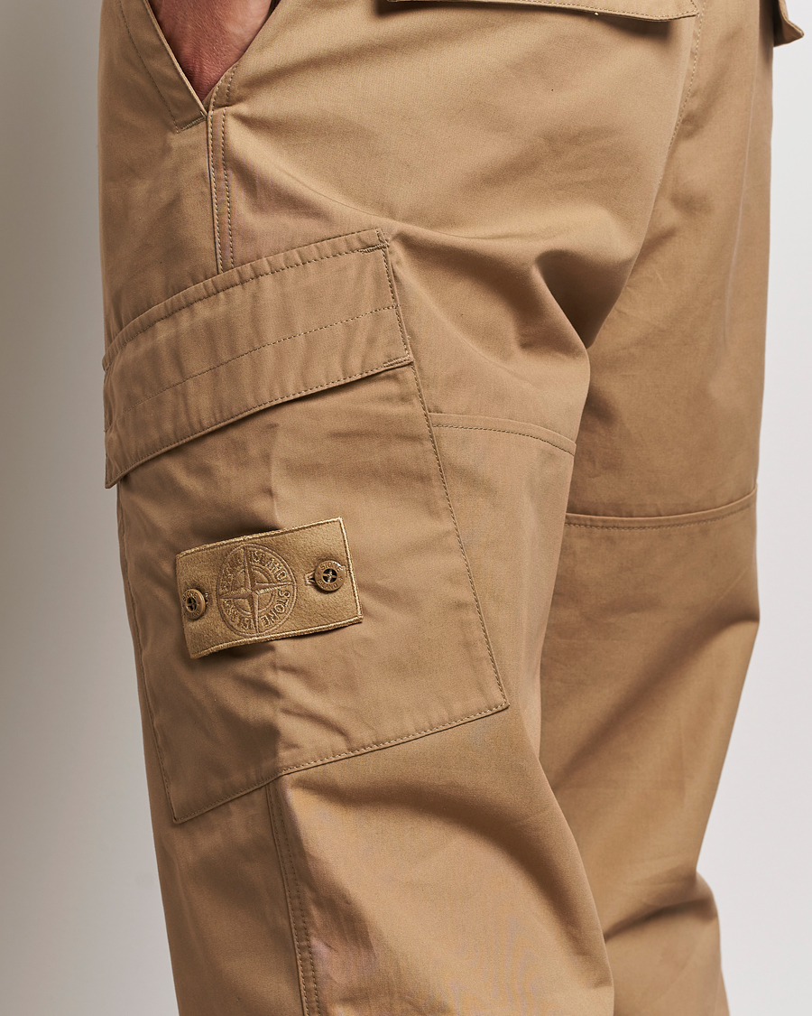 Herr | Byxor | Stone Island | Ghost Piece O-Ventile Trousers Dark Beige