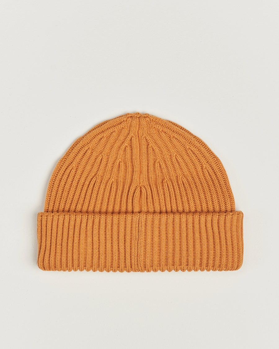 Herr | Stone Island Full Rib Wool Beanie Rust | Stone Island | Full Rib Wool Beanie Rust