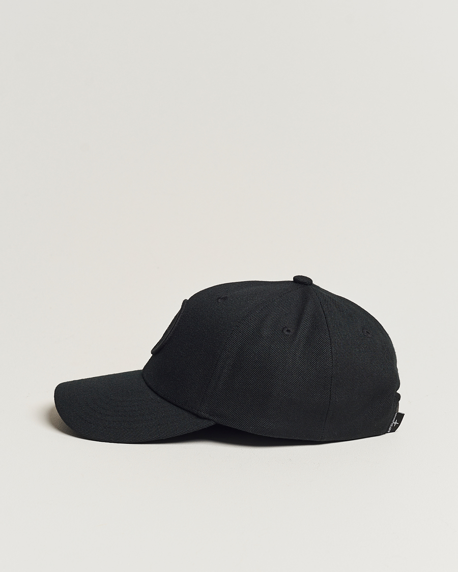 Herr | Stone Island Mix Wool Gabardine Cap Black | Stone Island | Mix Wool Gabardine Cap Black
