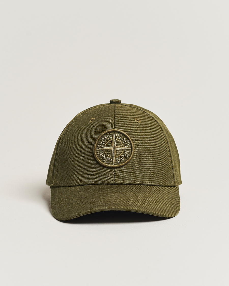 Herr | Stone Island Mix Wool Gabardine Cap Olive | Stone Island | Mix Wool Gabardine Cap Olive