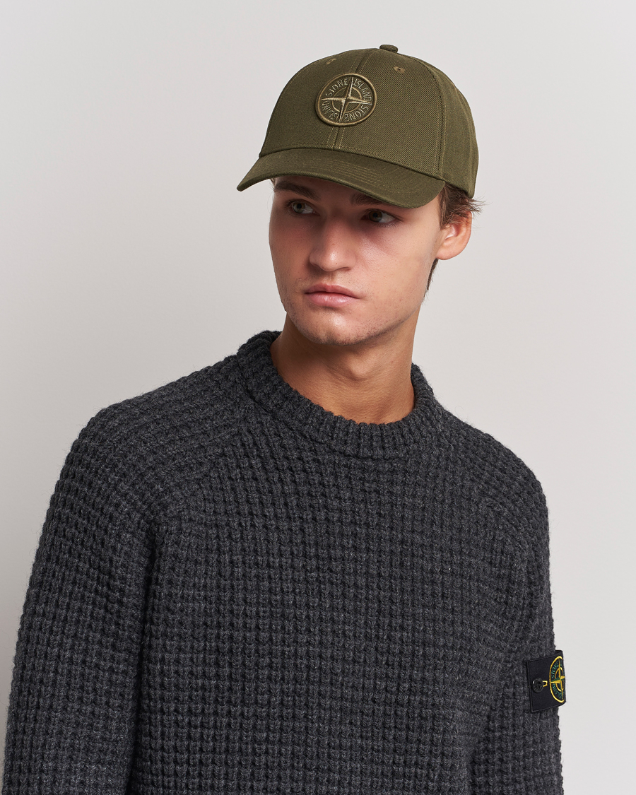 Herr |  | Stone Island | Mix Wool Gabardine Cap Olive