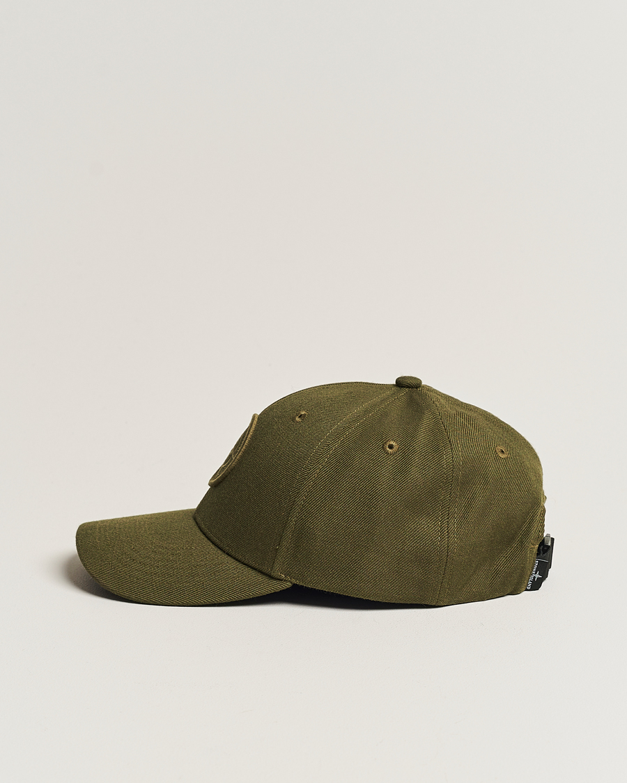 Herr | Stone Island Mix Wool Gabardine Cap Olive | Stone Island | Mix Wool Gabardine Cap Olive