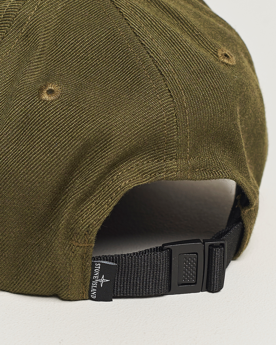 Herr | Stone Island Mix Wool Gabardine Cap Olive | Stone Island | Mix Wool Gabardine Cap Olive