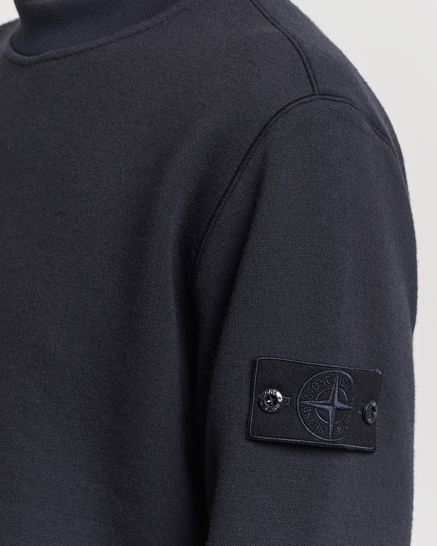 Herr | Tröjor | Stone Island | Ghost Piece Wool Fleece Sweater Navy Blue