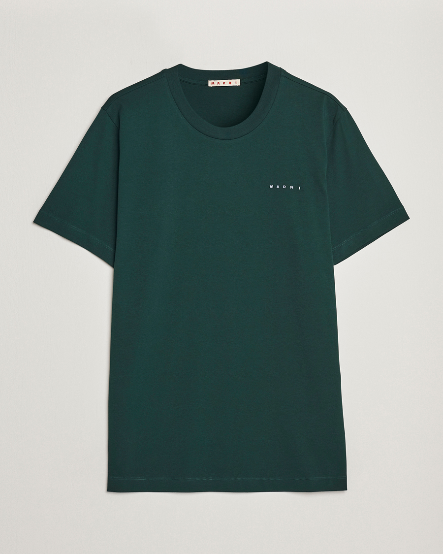 Herr | T-Shirts | Marni | Logo Embroidered T-Shirt Spherical Green