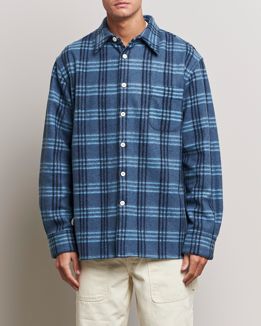 Herr | Skjortor | Marni | Check Pile Flannel Overshirt Opal