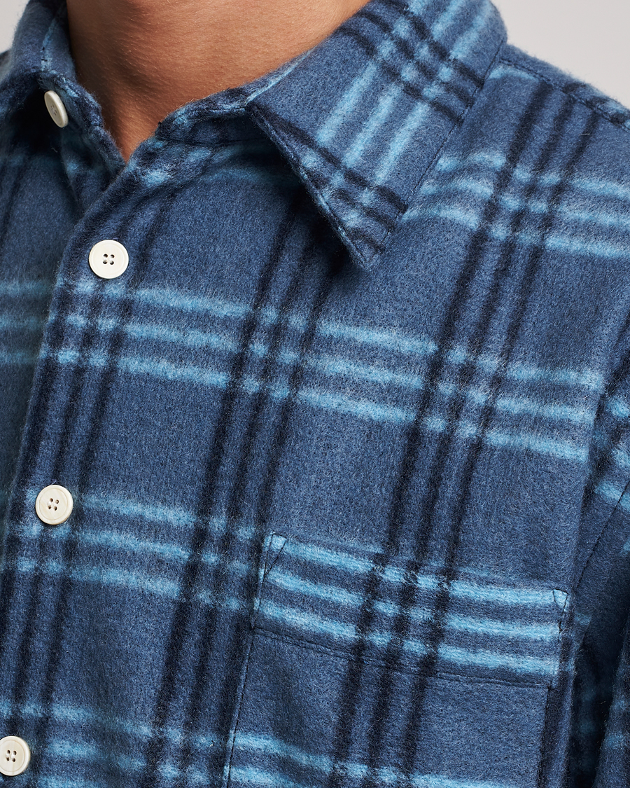Herr | Skjortor | Marni | Check Pile Flannel Overshirt Opal