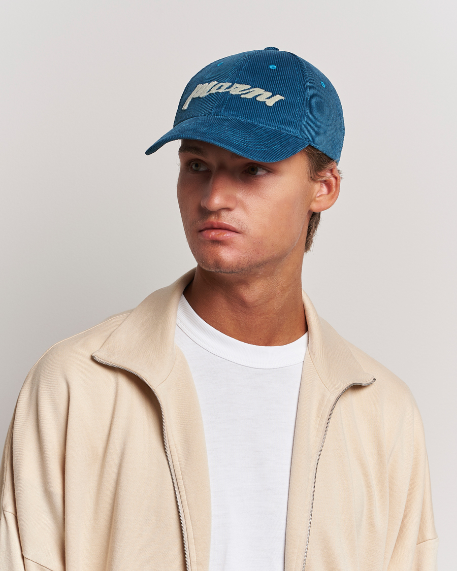 Herr | Marni Wale Corduroy Baseball Cap Royal | Marni | Wale Corduroy Baseball Cap Royal