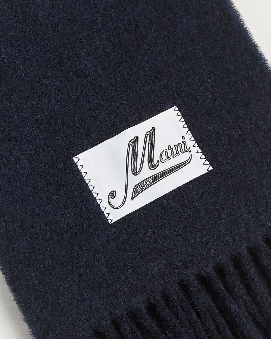 Herr | Marni Brushed Alpaca Scarf Blublack | Marni | Brushed Alpaca Scarf Blublack
