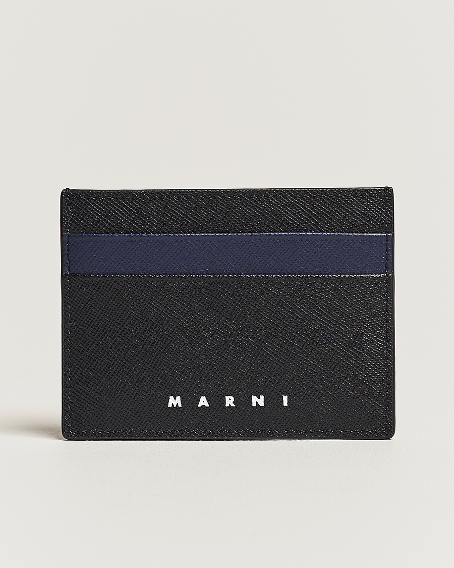 Herr | Marni Saffiano Leather Cardholder Blublack | Marni | Saffiano Leather Cardholder Blublack
