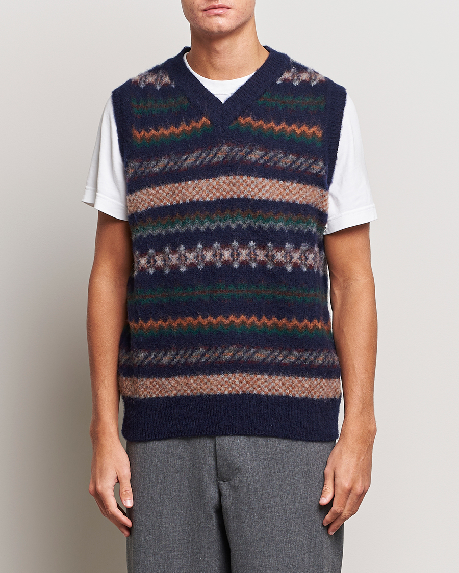 Herr | Tröjor | Howlin' | Brushed Wool Vest Navy