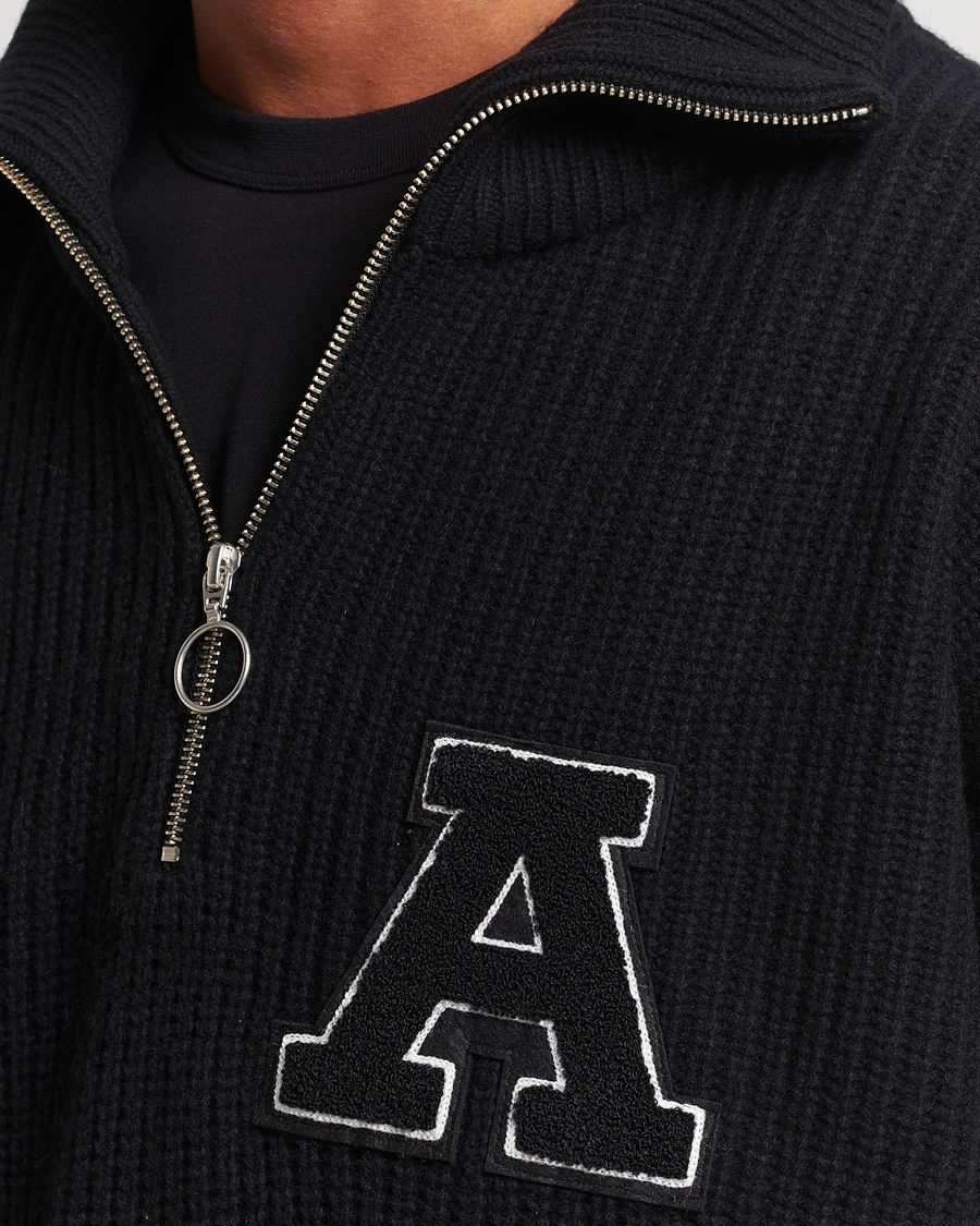 Herr | Tröjor | Axel Arigato | Team Knitted Half Zip Black