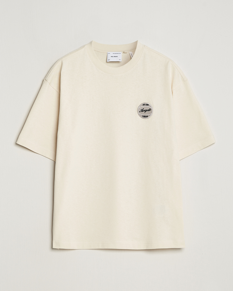 Herr | T-Shirts | Axel Arigato | Dunk Crew Neck T-Shirt Pale Beige