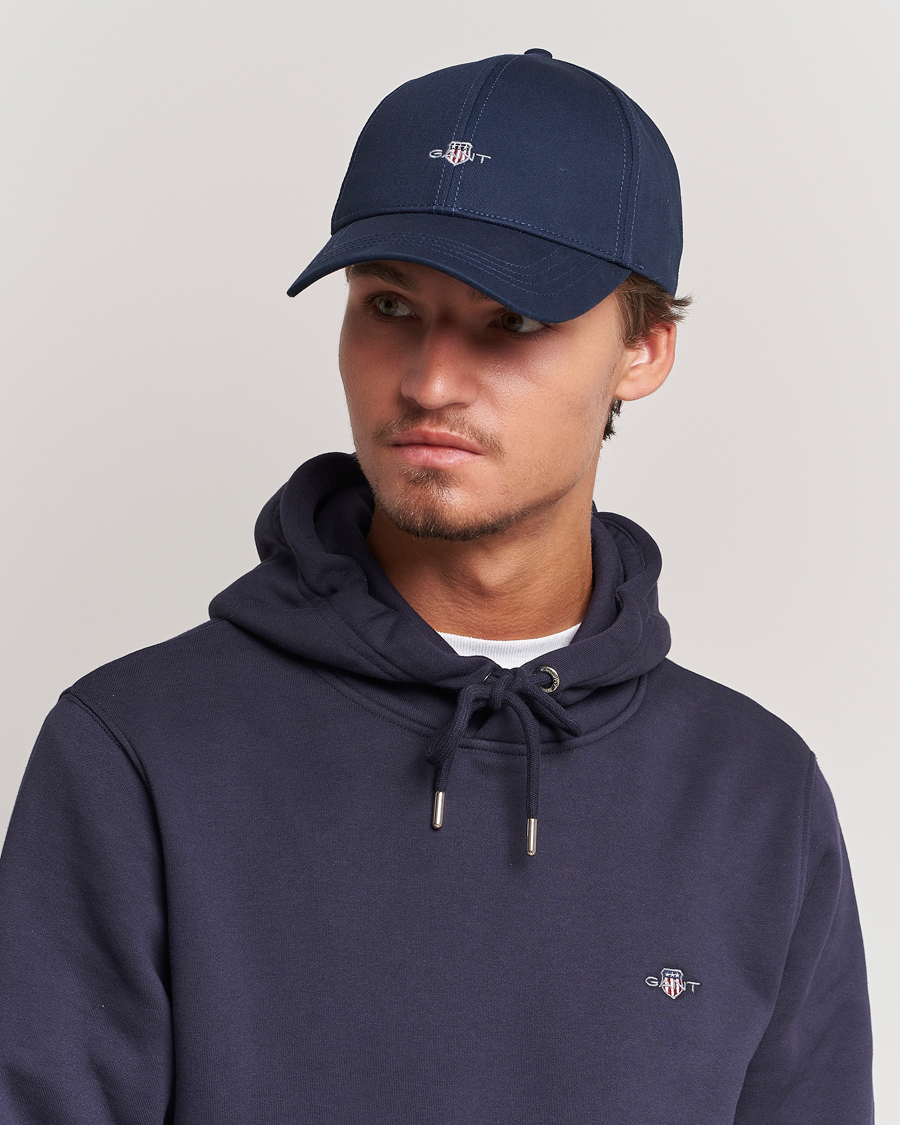 Herr | GANT | GANT | High Cotton Twill Cap Marine