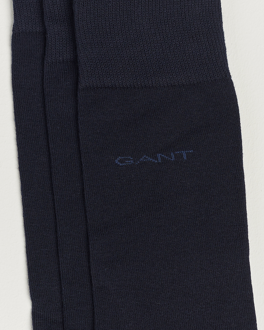 Herr | Preppy Authentic | GANT | 3-Pack Cotton Socks Marine