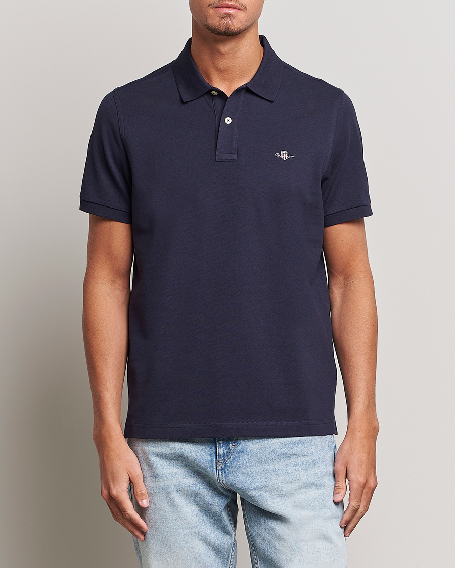 Herr | Kortärmade pikéer | GANT | The Original Polo Evening Blue