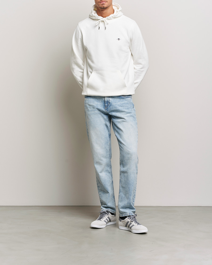 Herr | Tröjor | GANT | Original Shield Logo Hoodie Eggshell