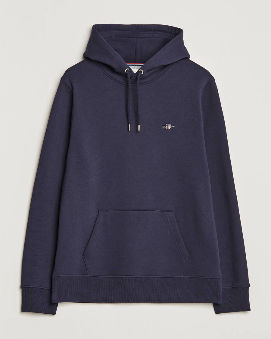 Herr | Tröjor | GANT | Original Shield Logo Hoodie Evening Blue