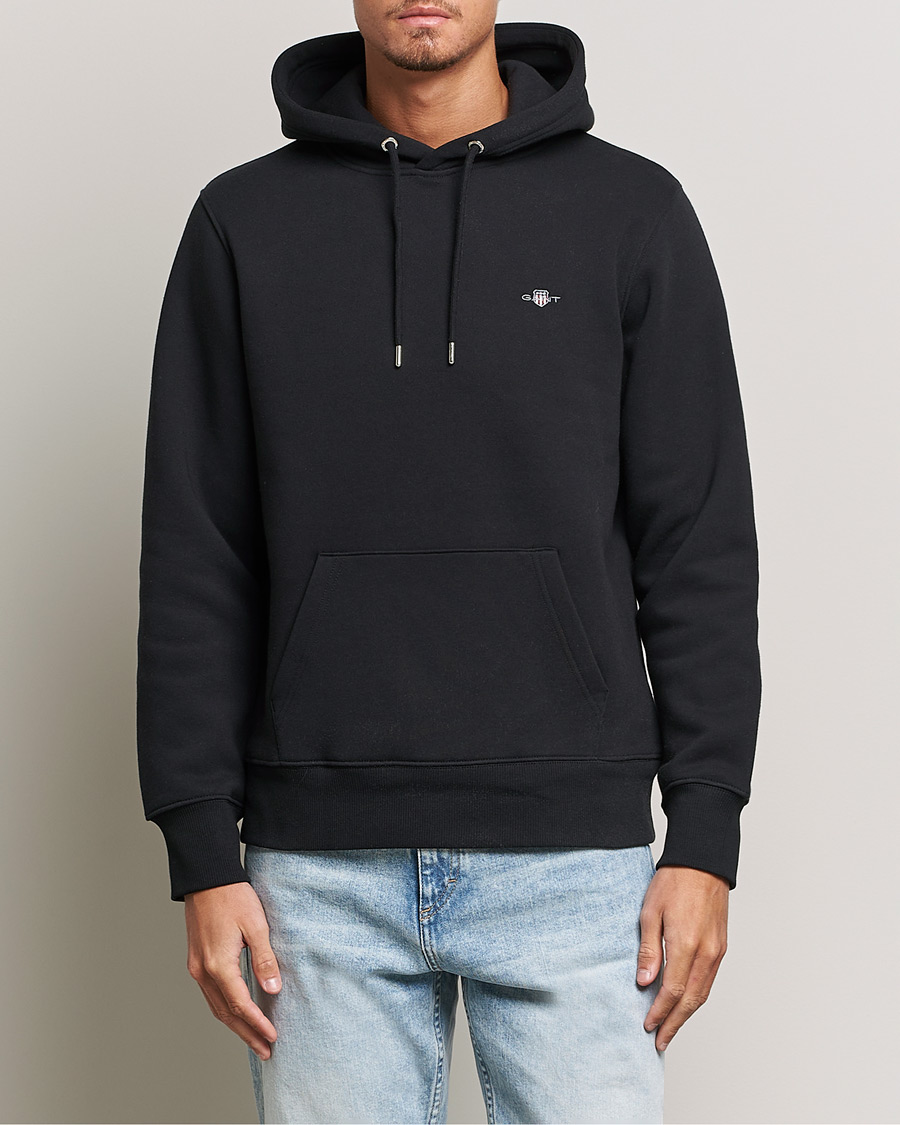 Herr | Kläder | GANT | Original Shield Logo Hoodie Black