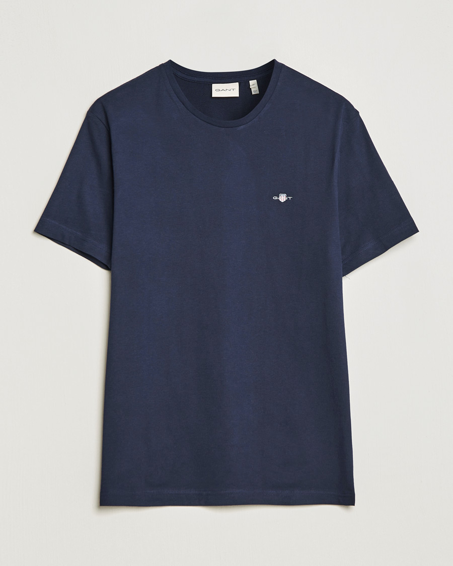 Herr | T-Shirts | GANT | The Original Solid T-Shirt Evening Blue
