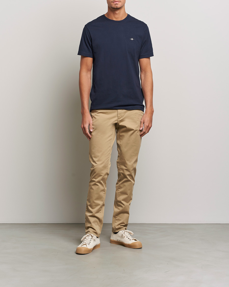 Herr | T-Shirts | GANT | The Original Solid T-Shirt Evening Blue