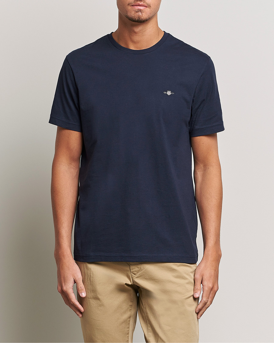 Herr | T-Shirts | Gant | The Original Solid T-Shirt Evening Blue