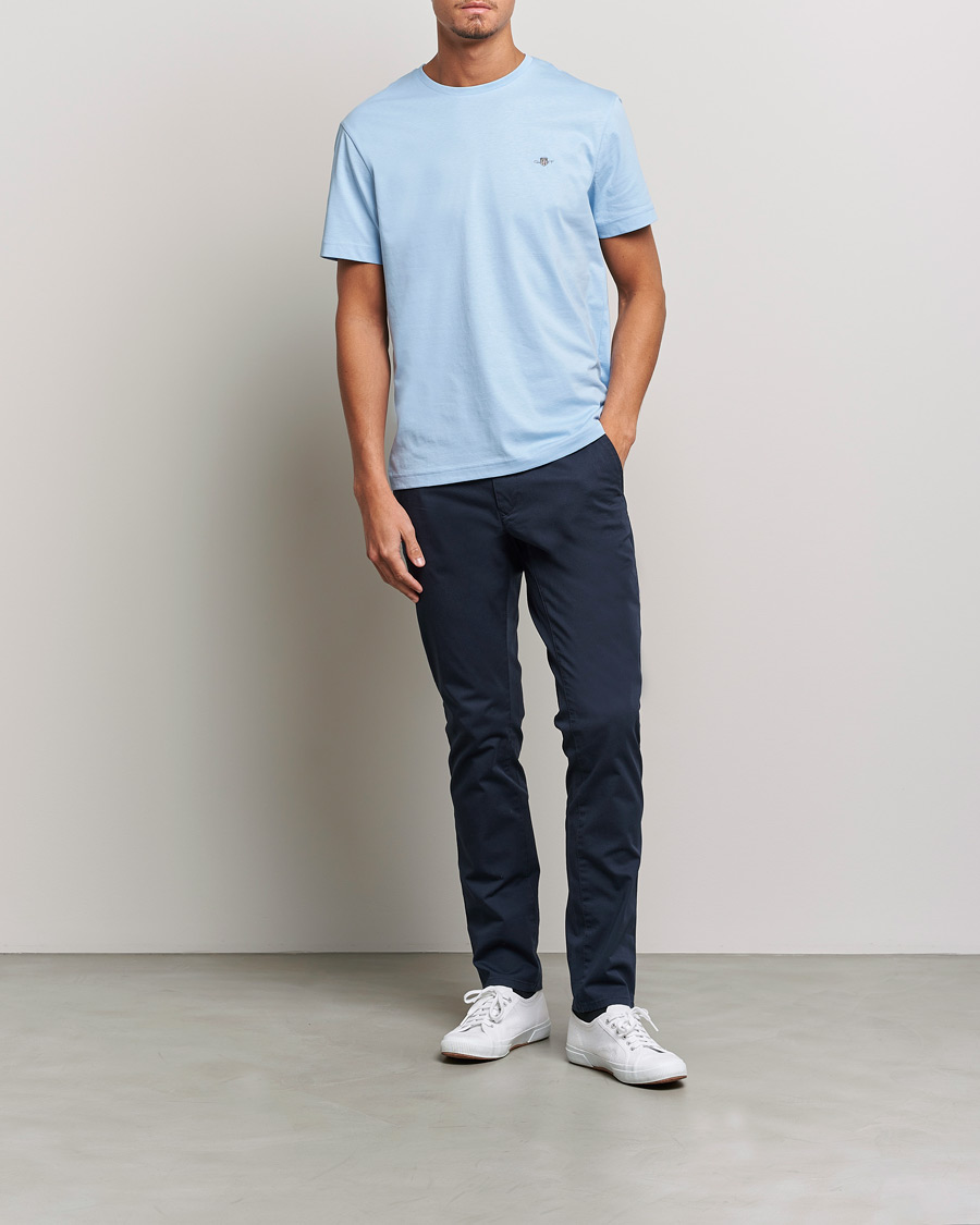Herr | T-Shirts | GANT | The Original Solid T-Shirt Capri Blue