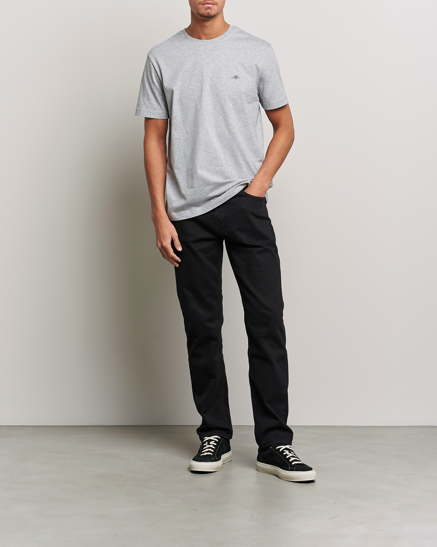 Herr | T-Shirts | GANT | The Original Solid T-Shirt Grey Melange