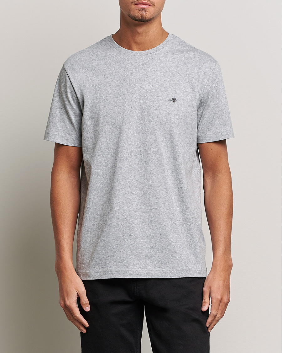 Herr | Preppy Authentic | GANT | The Original Solid T-Shirt Grey Melange