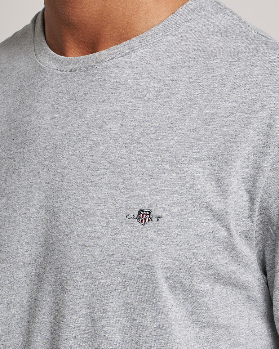 Herr | T-Shirts | GANT | The Original Solid T-Shirt Grey Melange