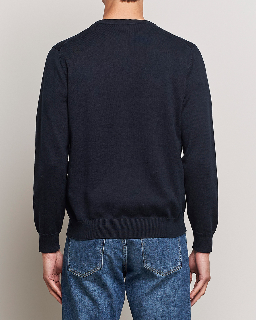 Herr | Tröjor | Gant | Classic Cotton Crew Neck Evening Blue